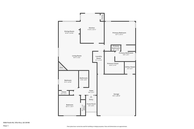 1,690/Mo, 9500 Poole Rd Villa Rica, GA 30180 Floor Plan View