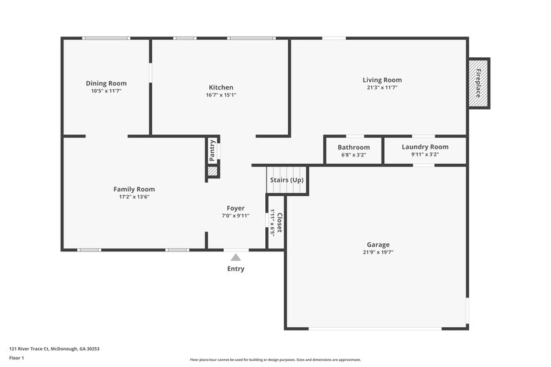 1,990/Mo, 121 River Trace Ct McDonough, GA 30253 Floor Plan View
