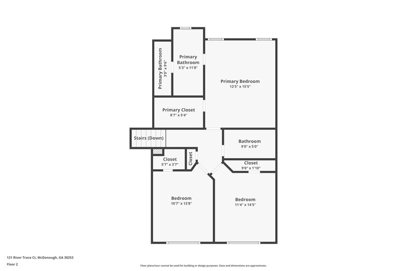 1,990/Mo, 121 River Trace Ct McDonough, GA 30253 Floor Plan View 2