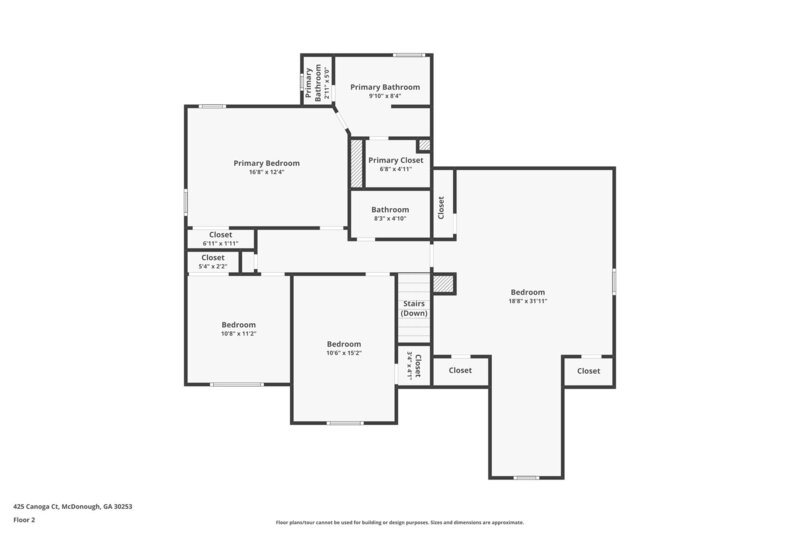 2,170/Mo, 425 Canoga Ct McDonough, GA 30253 Floorplan View 2