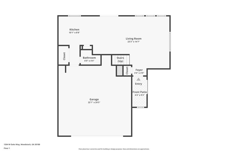 2,080/Mo, 1204 W Oaks Way Woodstock, GA 30188 Floor Plan View