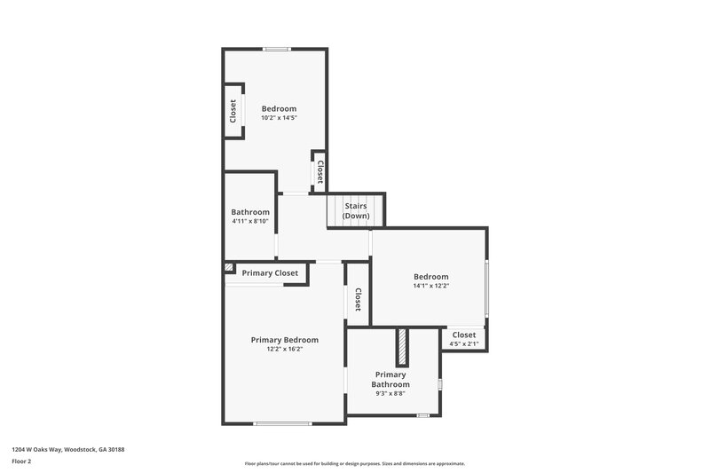2,080/Mo, 1204 W Oaks Way Woodstock, GA 30188 Floor Plan View 2