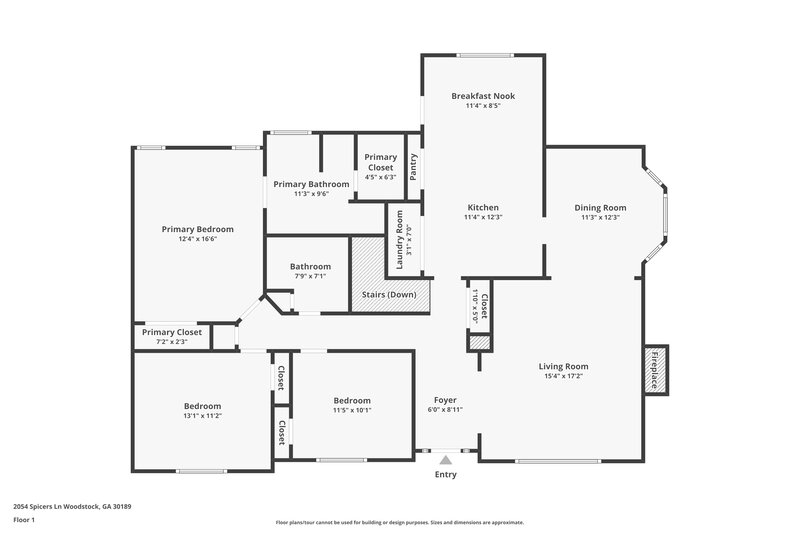 2,600/Mo, 2054 Spicers Ln Woodstock, GA 30189 Floor Plan View 2