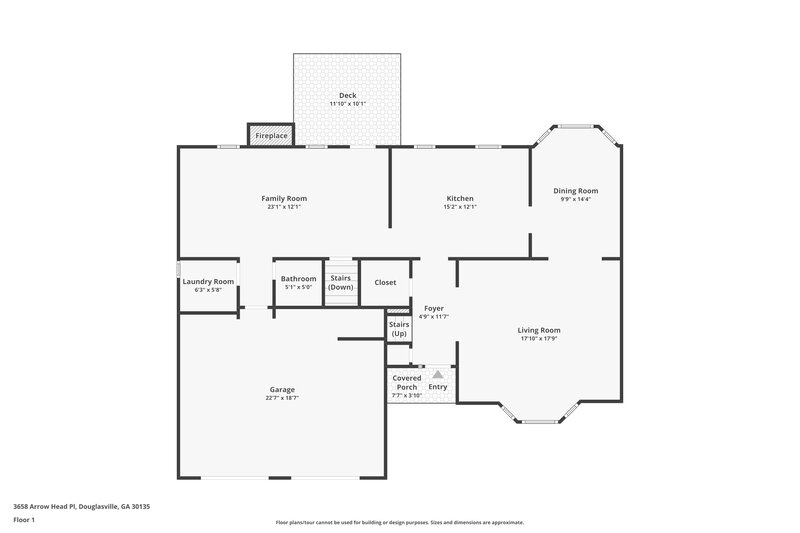 1,970/Mo, 3658 Arrowhead Pl Douglasville, GA 30135 Floor Plan View 2