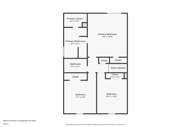 1,970/Mo, 3658 Arrowhead Pl Douglasville, GA 30135 Floor Plan View 3