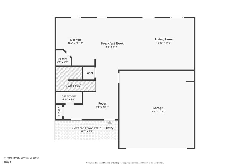 2,150/Mo, 4110 Dale Drive SE Conyers, GA 30013 Floor Plan View