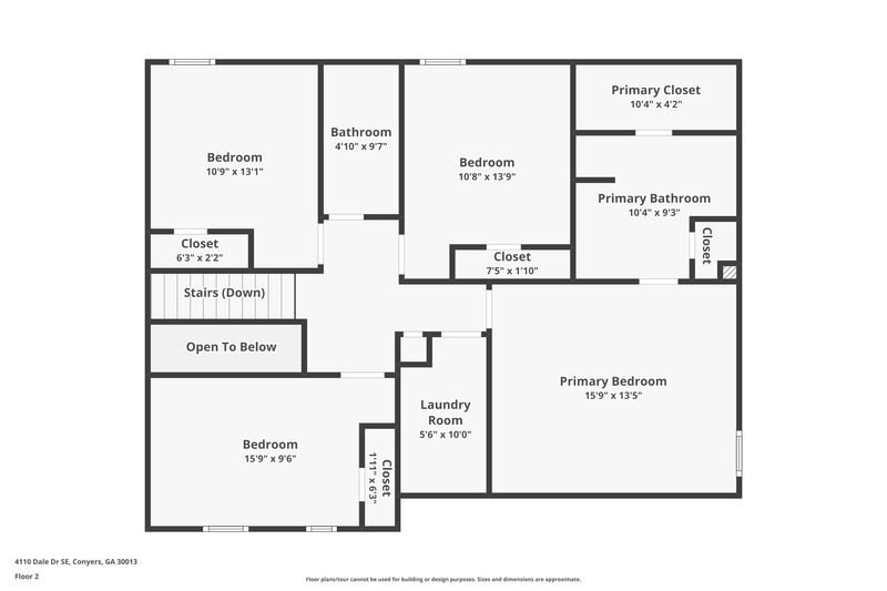 2,150/Mo, 4110 Dale Drive SE Conyers, GA 30013 Floor Plan View 2