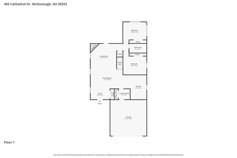 1,855/Mo, 465 Cathedral Dr McDonough, GA 30253 Floor Plan View 2