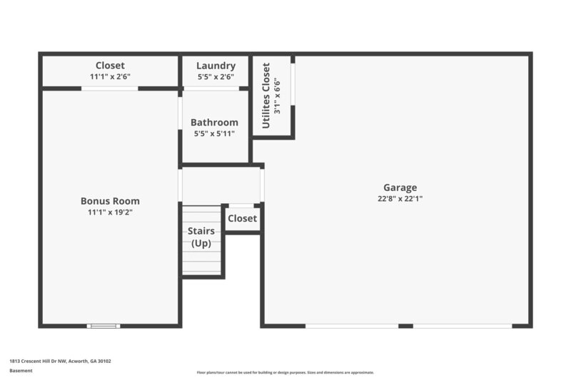 1,850/Mo, 1813 Crescent Hill Dr NW Acworth, GA 30102 Floorplan View 2