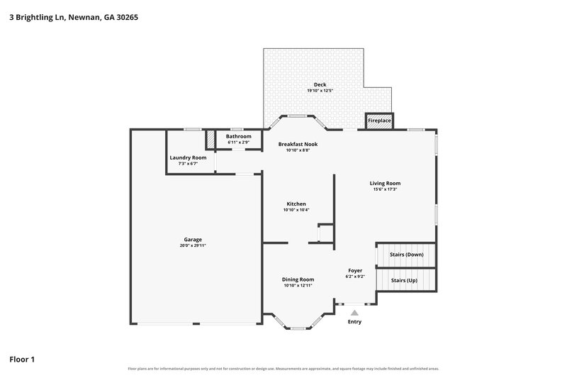 2,390/Mo, 3 Brightling Ln Newnan, GA 30265 Floorplan View 2