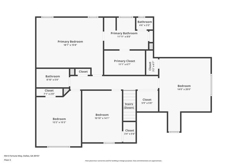 3,400/Mo, 554 S Fortune Way Dallas, GA 30157 Floor Plan View 2