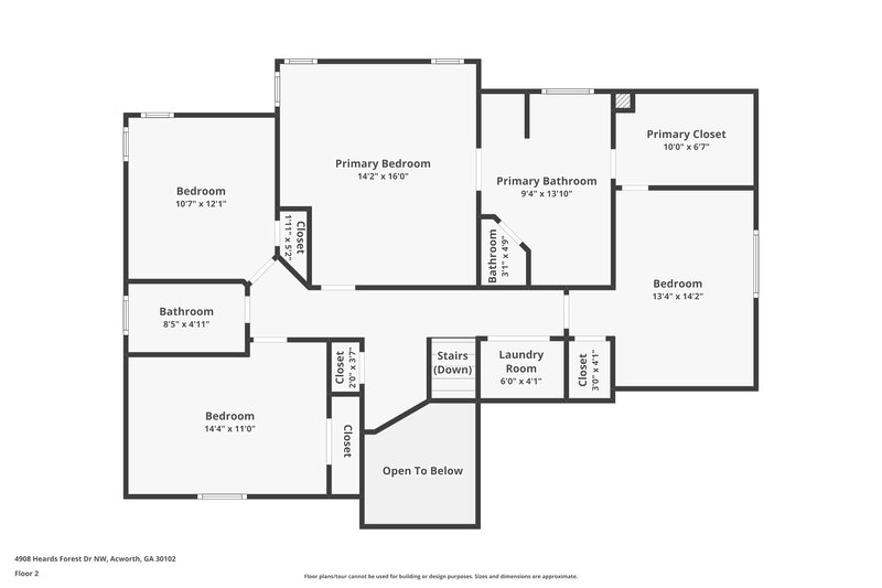2,505/Mo, 4908 Heards Forest Dr NW Acworth, GA 30102 Floor Plan View 2