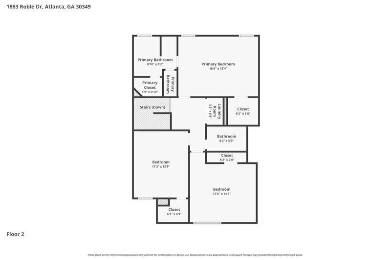 2,040/Mo, 1883 Roble Dr College Park, GA 30349 Floor Plan View 2