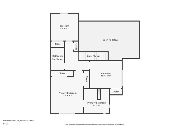 1,900/Mo, 652 Windcroft Cir NW Acworth, GA 30101 Floor Plan View 2