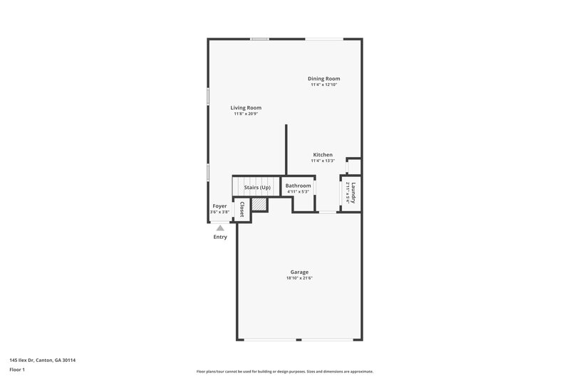 1,765/Mo, 145 Ilex Drive Canton, GA 30114 Floor Plan View