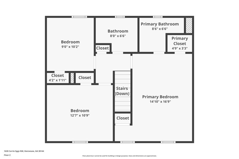 1,870/Mo, 1630 Carrie Spgs NW Kennesaw, GA 30144 Floor Plan View 2