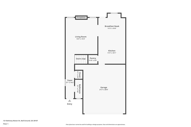 1,925/Mo, 121 Bethany Manor Dr Ball Ground, GA 30107 Floor Plan View 2