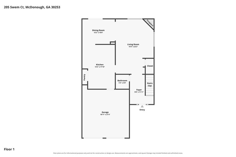 2,305/Mo, 205 Swem Ct McDonough, GA 30253 Floor Plan View