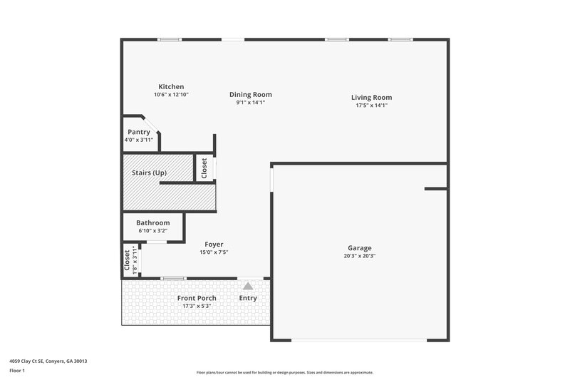 2,125/Mo, 4059 Clay Ct SE Conyers, GA 30013 Floor Plan View