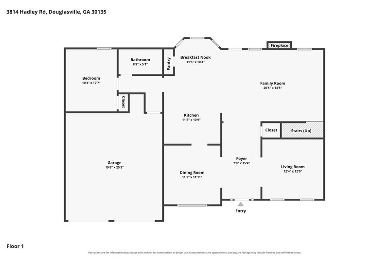 0/Mo, 3814 Hadley Rd Douglasville, GA 30135 Floorplan View