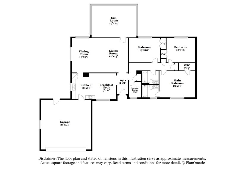 1,995/Mo, 391 Rock Meadow Dr Stone Mountain, GA 30088 Floorplan View