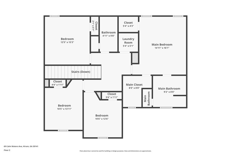 2,035/Mo, 69 Calm Waters Ave Hiram, GA 30141 Floor Plan View 2