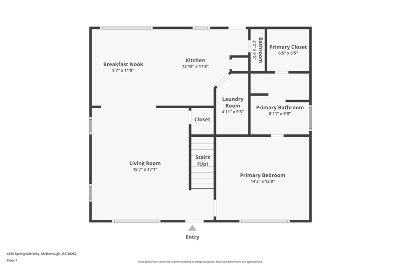 1,965/Mo, 4100 Springvale Way McDonough, GA 30252 Floor Plan View