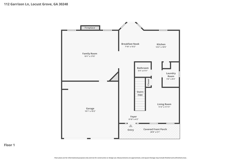 2,115/Mo, 112 Garrison Ln Locust Grove, GA 30248 Floorplan View