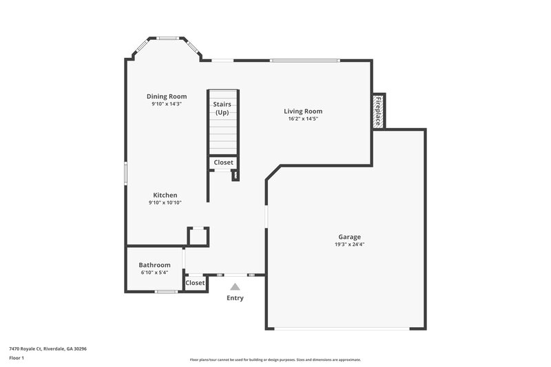 2,550/Mo, 7470 Royale Ct Riverdale, GA 30296 Floor Plan View