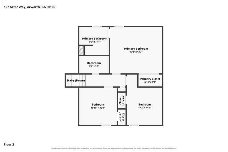0/Mo, 157 Aztec Way Acworth, GA 30102 Floor Plan View