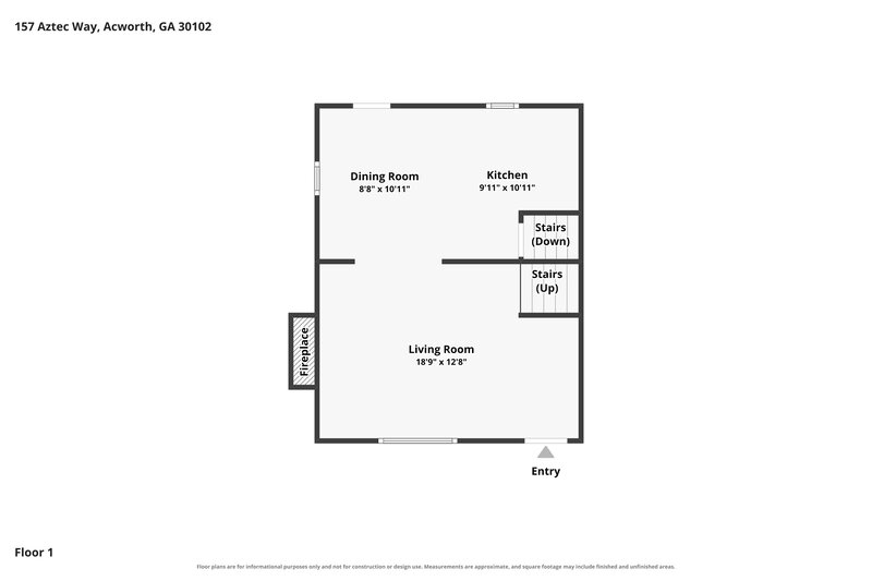 0/Mo, 157 Aztec Way Acworth, GA 30102 Floor Plan View 2