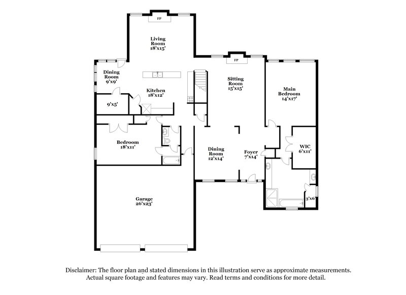 2,995/Mo, 1679  WHEAT GRASS WAY Grayson, GA 30017 Floor Plan View