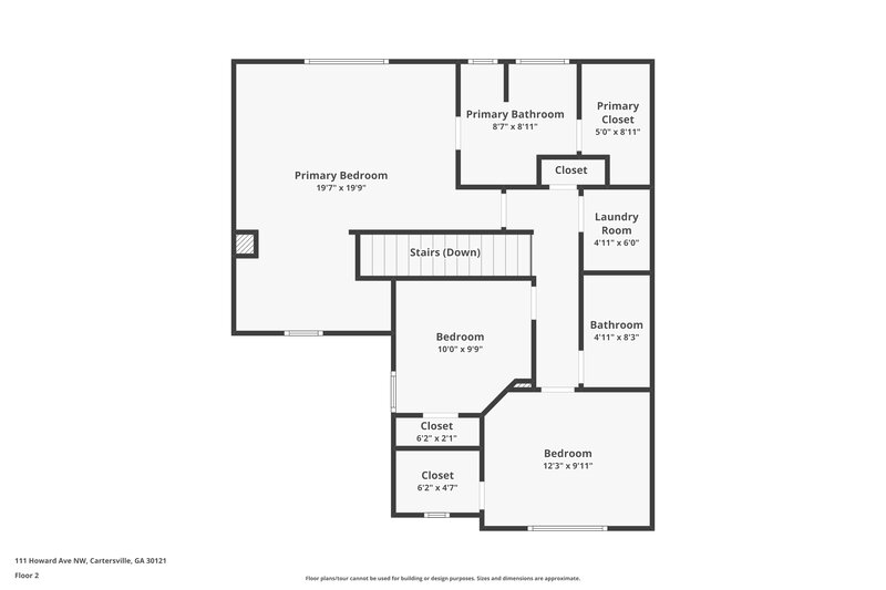 1,940/Mo, 111 Howard Ave NW Cartersville, GA 30121 Floor Plan View 2