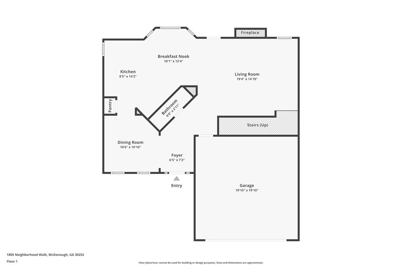 2,800/Mo, 1805 Neighborhood Walk McDonough, GA 30252 Floorplan View