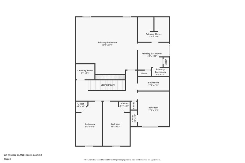 2,255/Mo, 229 Klinetop Dr McDonough, GA 30253 Floor Plan View 2