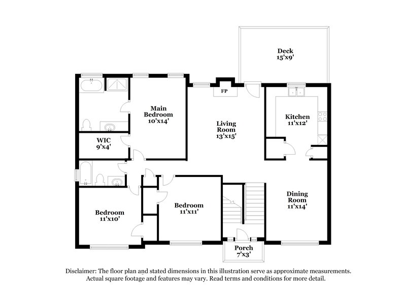 1,775/Mo, 224 Roberts Trl Locust Grove, GA 30248 Floor Plan View 2