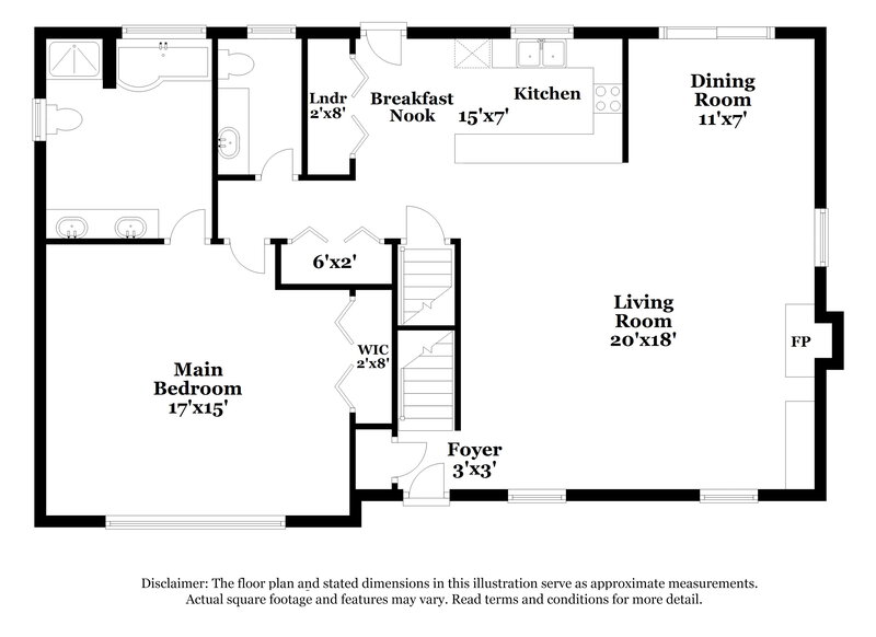 2,015/Mo, 9680 Squirrel Wood Run Douglasville, GA 30135 Floor Plan View 2