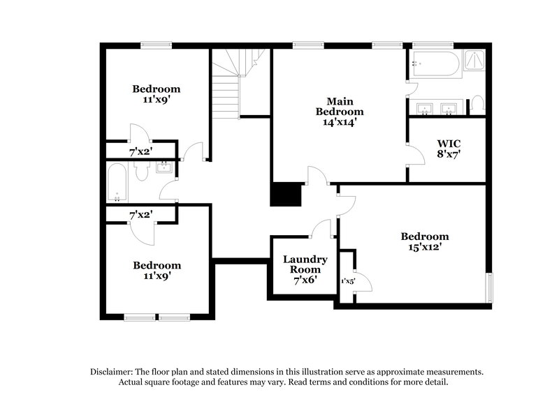 2,180/Mo, 602 Fieldcrest Drive Dallas, GA 30132 Floorplan View