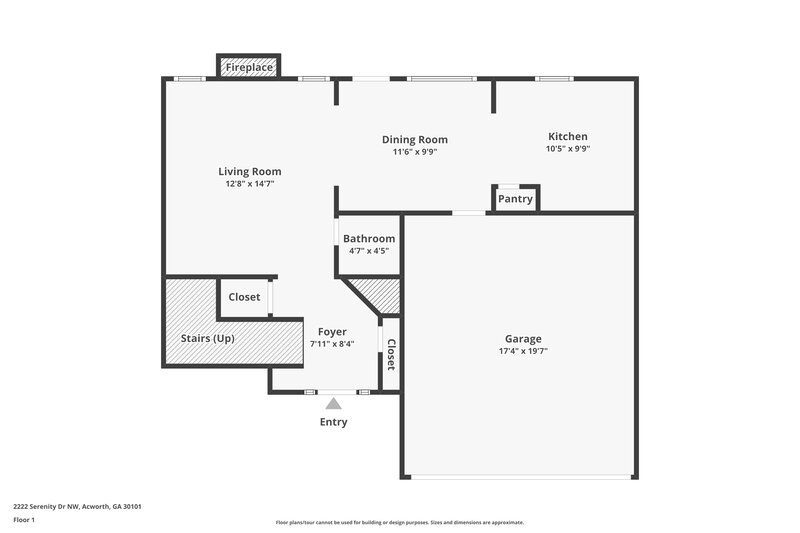 2,170/Mo, 2222 Serenity Dr NW Acworth, GA 30101 Floor Plan View