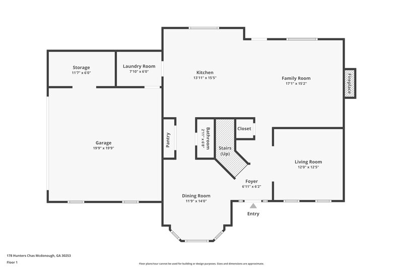 2,340/Mo, 178 Hunters Chase McDonough, GA 30253 Floor Plan View