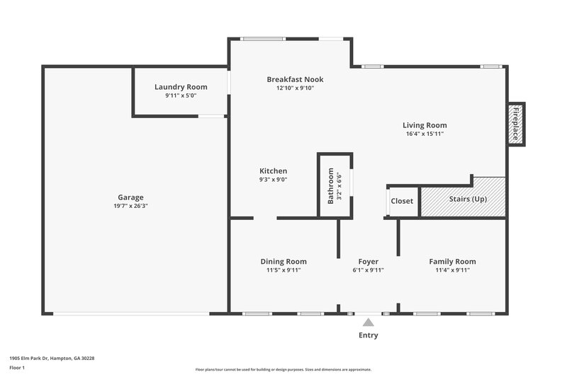 2,650/Mo, 1905 Elm Park Dr Hampton, GA 30228 Floor Plan View