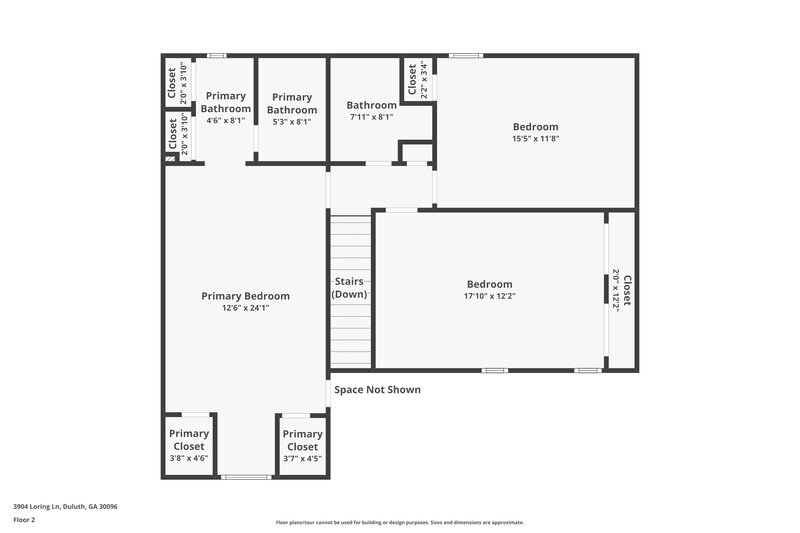 2,355/Mo, 3904 Loring Ln Duluth, GA 30096 Floor Plan View 2