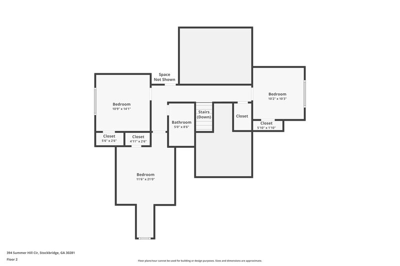 2,200/Mo, 394 Summer Hill Cir Stockbridge, GA 30281 Floor Plan View 2