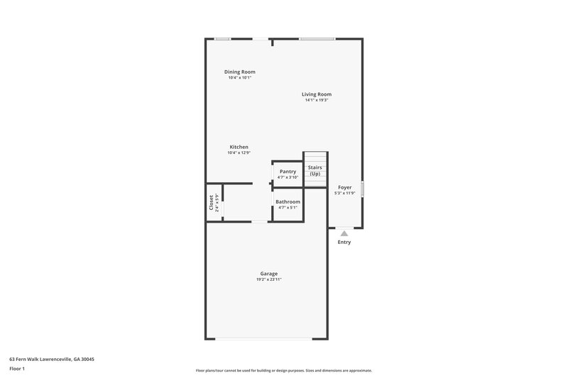 2,145/Mo, 63 Fern Walk Lawrenceville, GA 30045 Floor Plan View