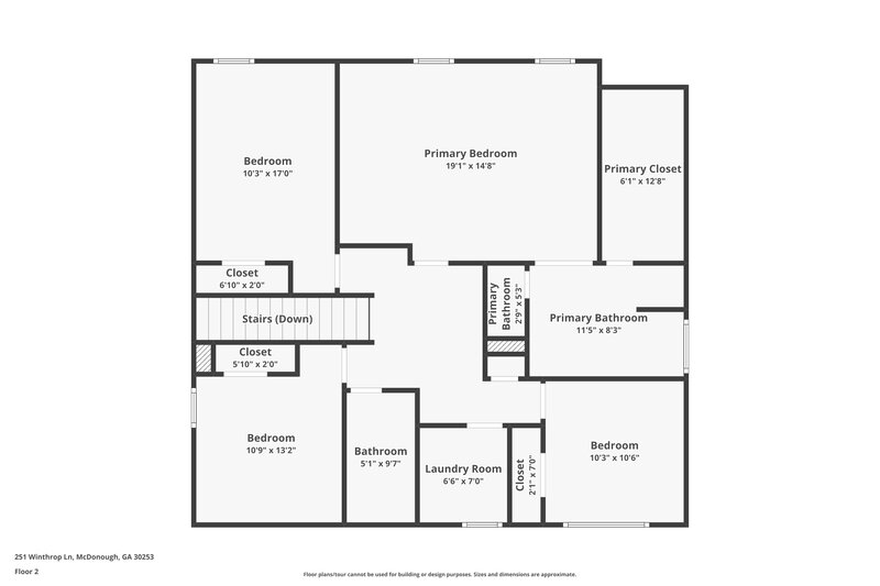 2,085/Mo, 251 Winthrop Ln McDonough, GA 30253 Floor Plan View 2