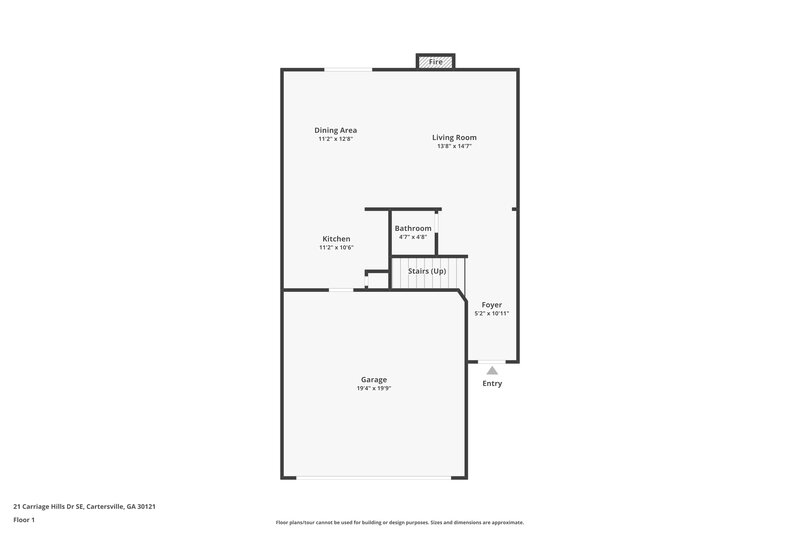 1,855/Mo, 21 Carriage Hills Dr SE Cartersville, GA 30121 Floor Plan View
