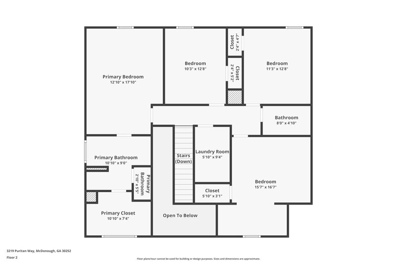 2,000/Mo, 3219 Puritan Way McDonough, GA 30252 Floor Plan View 2