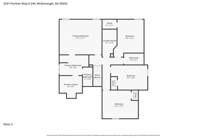 2,180/Mo, 3221 Puritan Way McDonough, GA 30252 Floor Plan View 2