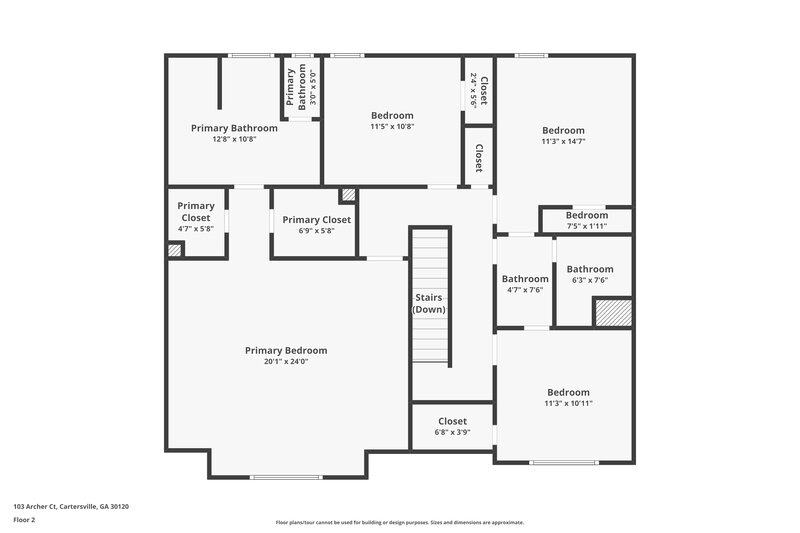 2,015/Mo, 103 Archer Court Cartersville, GA 30120 Floor Plan View 2