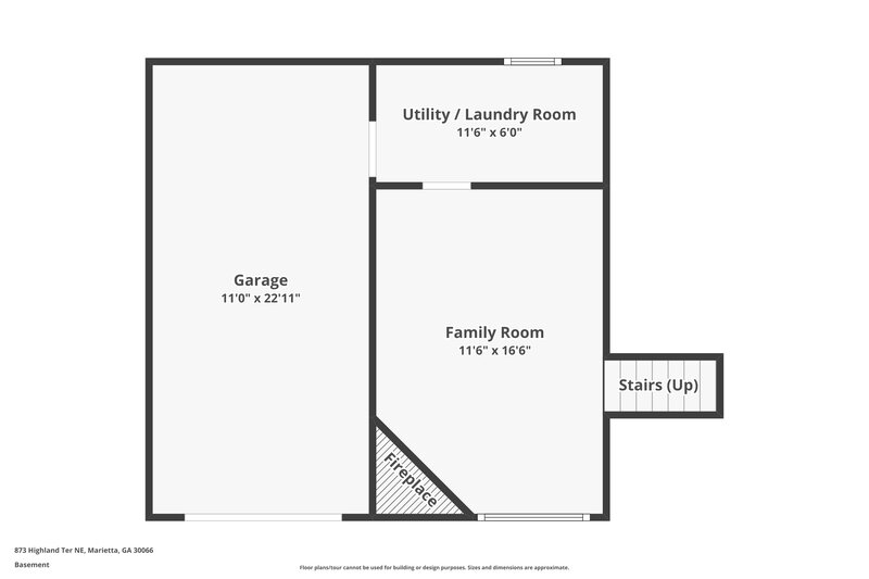 1,750/Mo, 873 Highland Terrace NE Marietta, GA 30066 Floorplan View